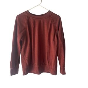 Prana Women's Size Medium Rust Red Brown Cozy Up Sweatshirt